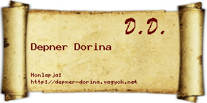 Depner Dorina névjegykártya